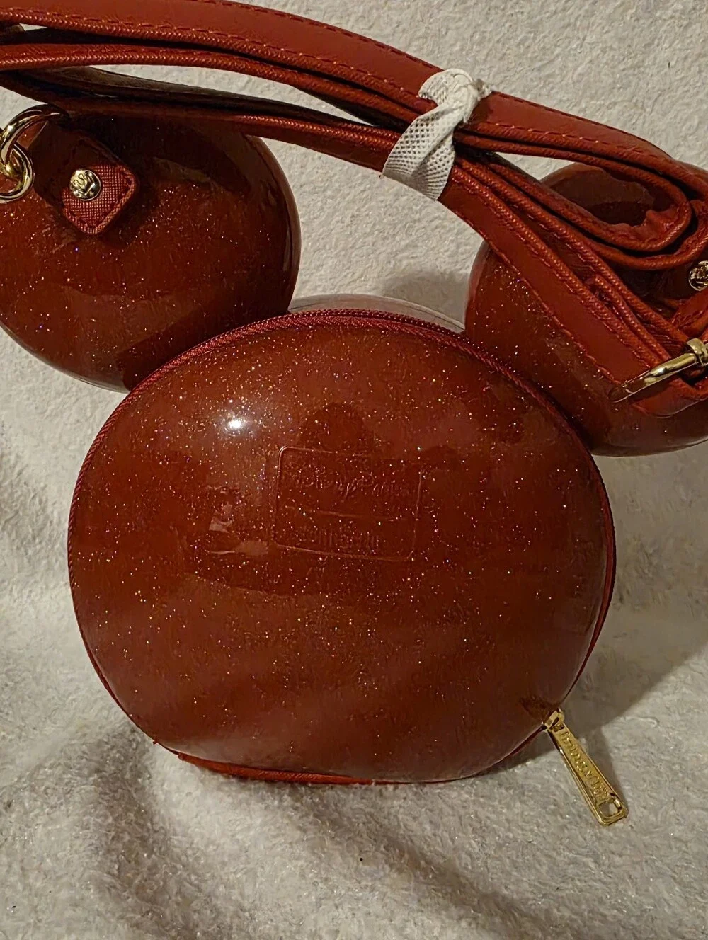 Disney Parks Hard Tag Loungefly Crossbody Glittery Red Mickey - NWT